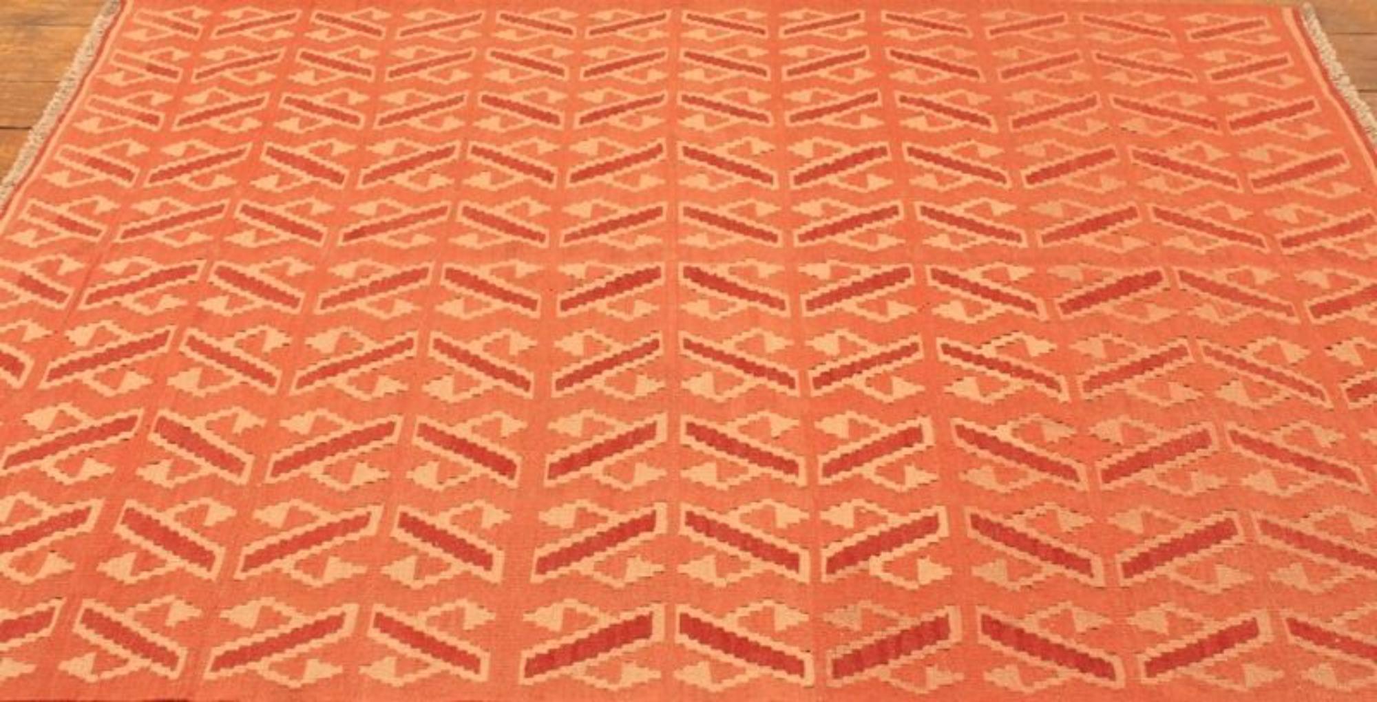 Handgefertigte Vintage Persian Style Ardabil Kilim Teppich 5' x 6.7', 1970er Jahre - 1T38 im Angebot 2