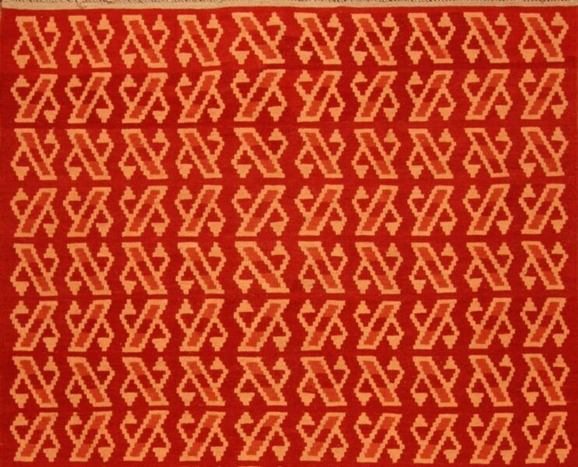 Handgefertigte Vintage persischen Stil Ardabil Kilim Teppich 5,2 'x 6,8', 1970er Jahre - 1T36 (Ende des 20. Jahrhunderts) im Angebot