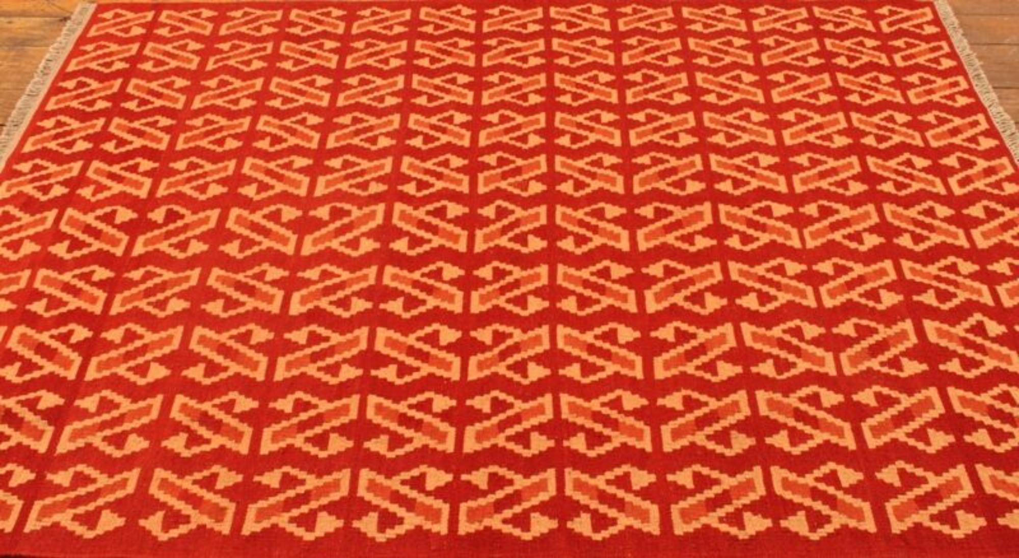 Handgefertigte Vintage persischen Stil Ardabil Kilim Teppich 5,2 'x 6,8', 1970er Jahre - 1T36 im Angebot 3