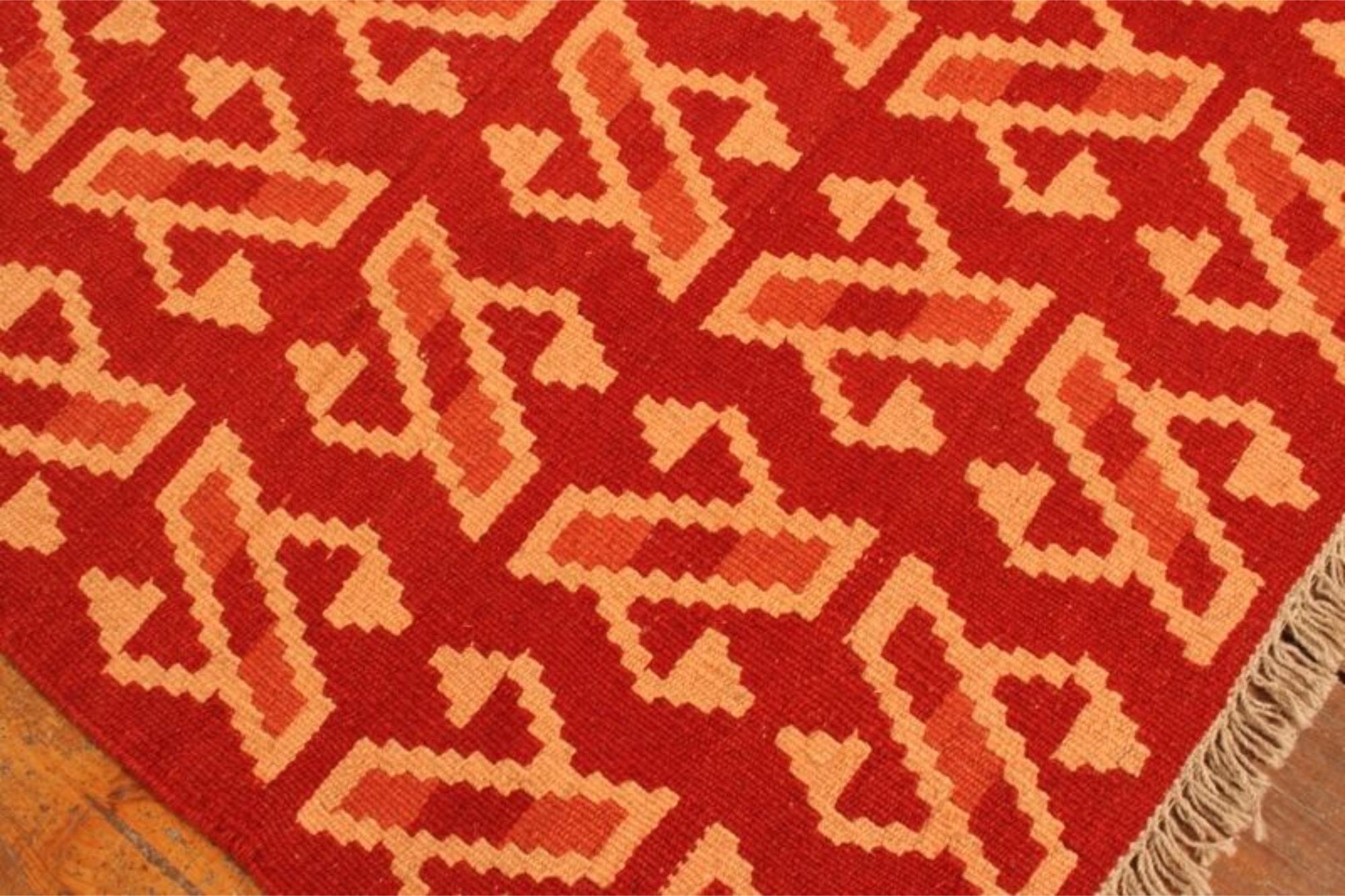 Handgefertigte Vintage persischen Stil Ardabil Kilim Teppich 5,2 'x 6,8', 1970er Jahre - 1T36 im Angebot 4