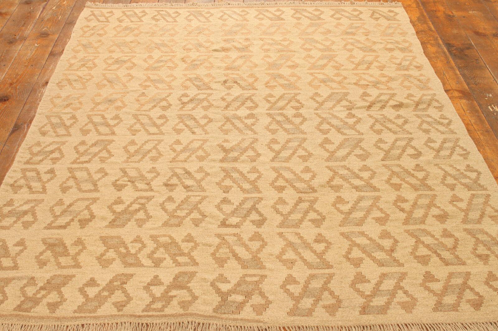Handgefertigte Vintage persischen Stil Ardabil Kilim Teppich 5,3 'x 7,2', 1980er Jahre - 1T47 im Angebot 2