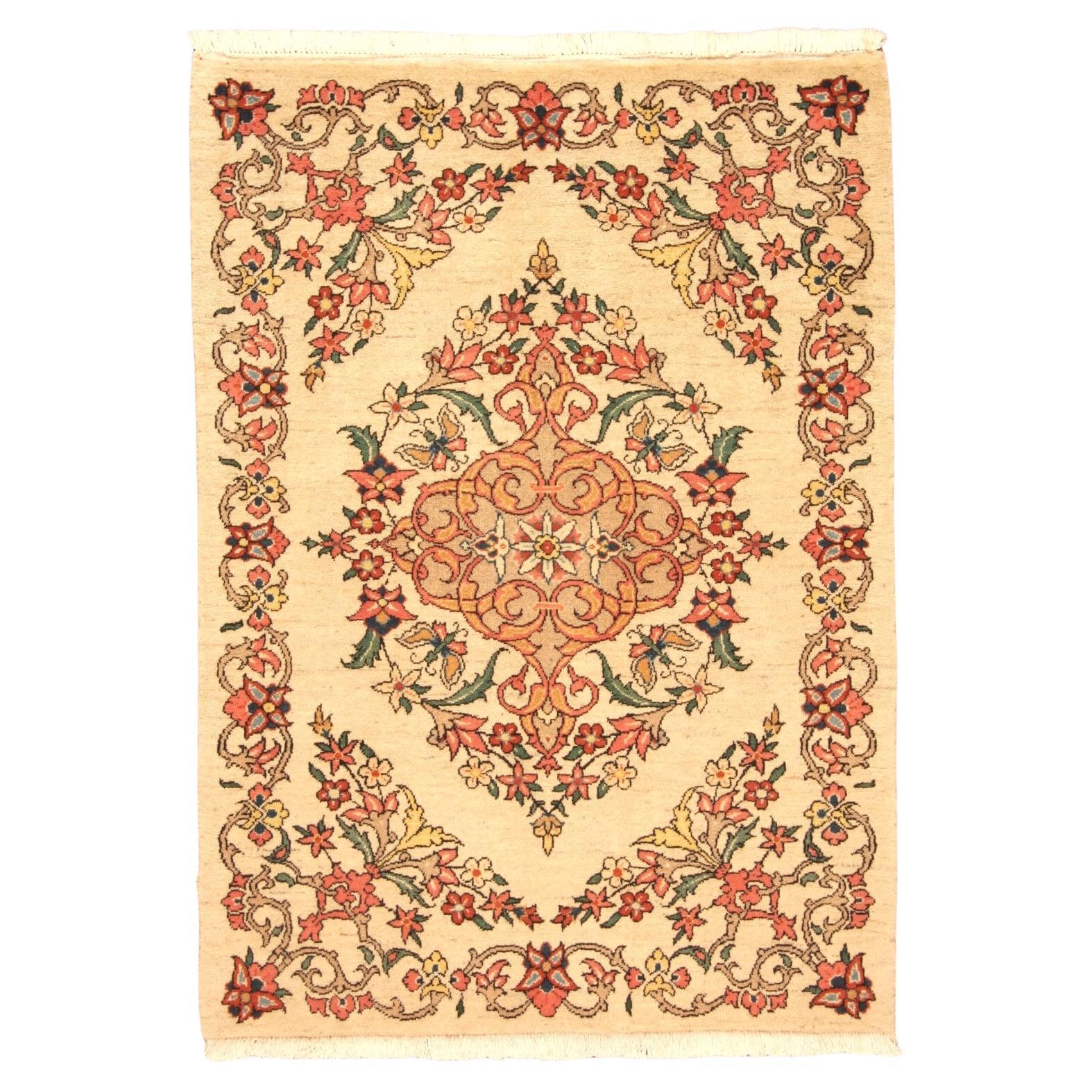 Handgefertigter Bakhtiari-Teppich im persischen Stil im Vintage-Stil 3,3' x 4,6', 1990er Jahre - 1T14