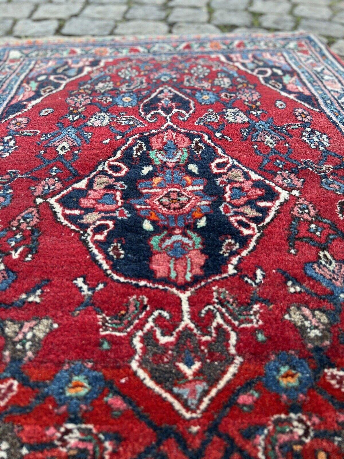 Late 20th Century Handmade Vintage Persian Style Bidjar Rug 2.2' x 3.7', 1970s - 1S61 For Sale