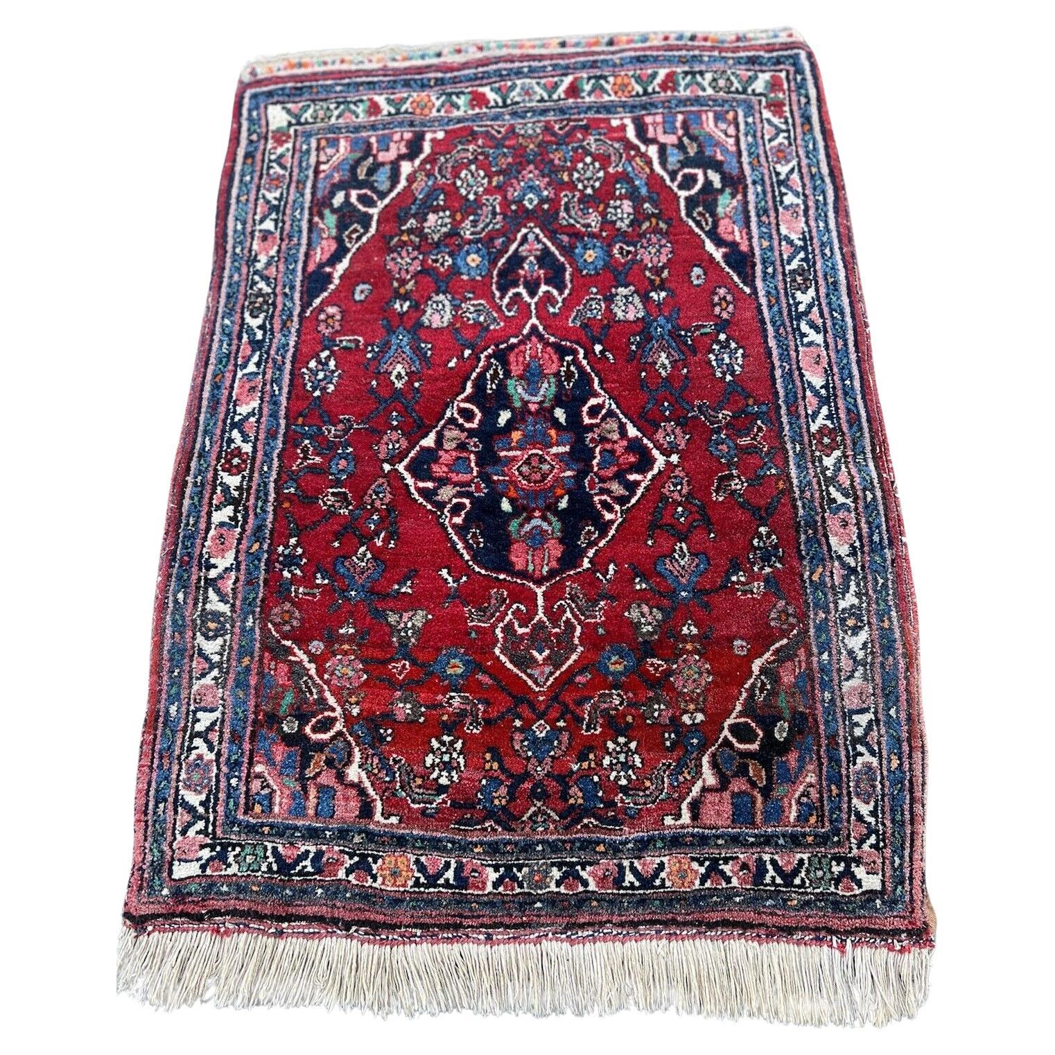 Handgefertigter Bidjar-Teppich im persischen Stil 2,2' x 3,7', 1970er Jahre - 1S61 im Angebot