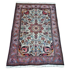 Tapis Bidjar de style persan vintage fait à la main 3,4' x 5', 1970 - 1D88