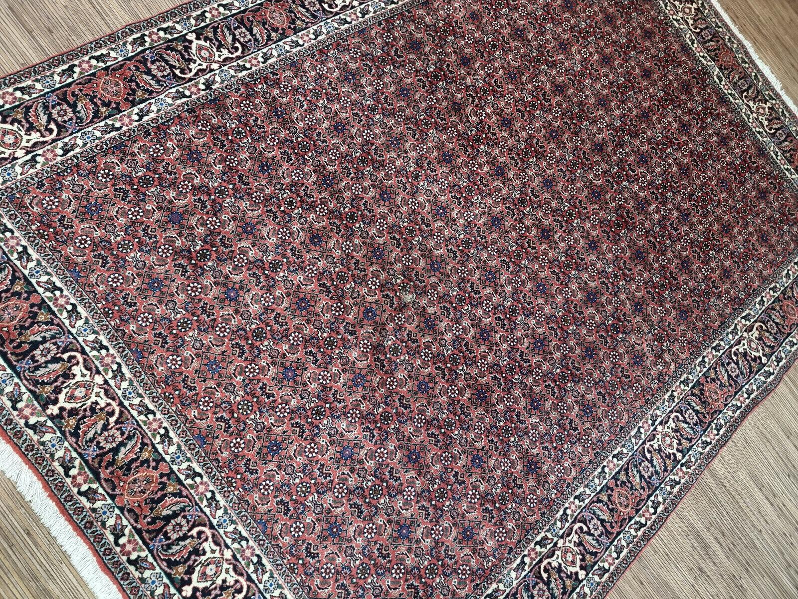 Handmade Vintage Persian Style Bidjar Rug 5.7' x 7.8', 1970s - 1D95 For Sale 5