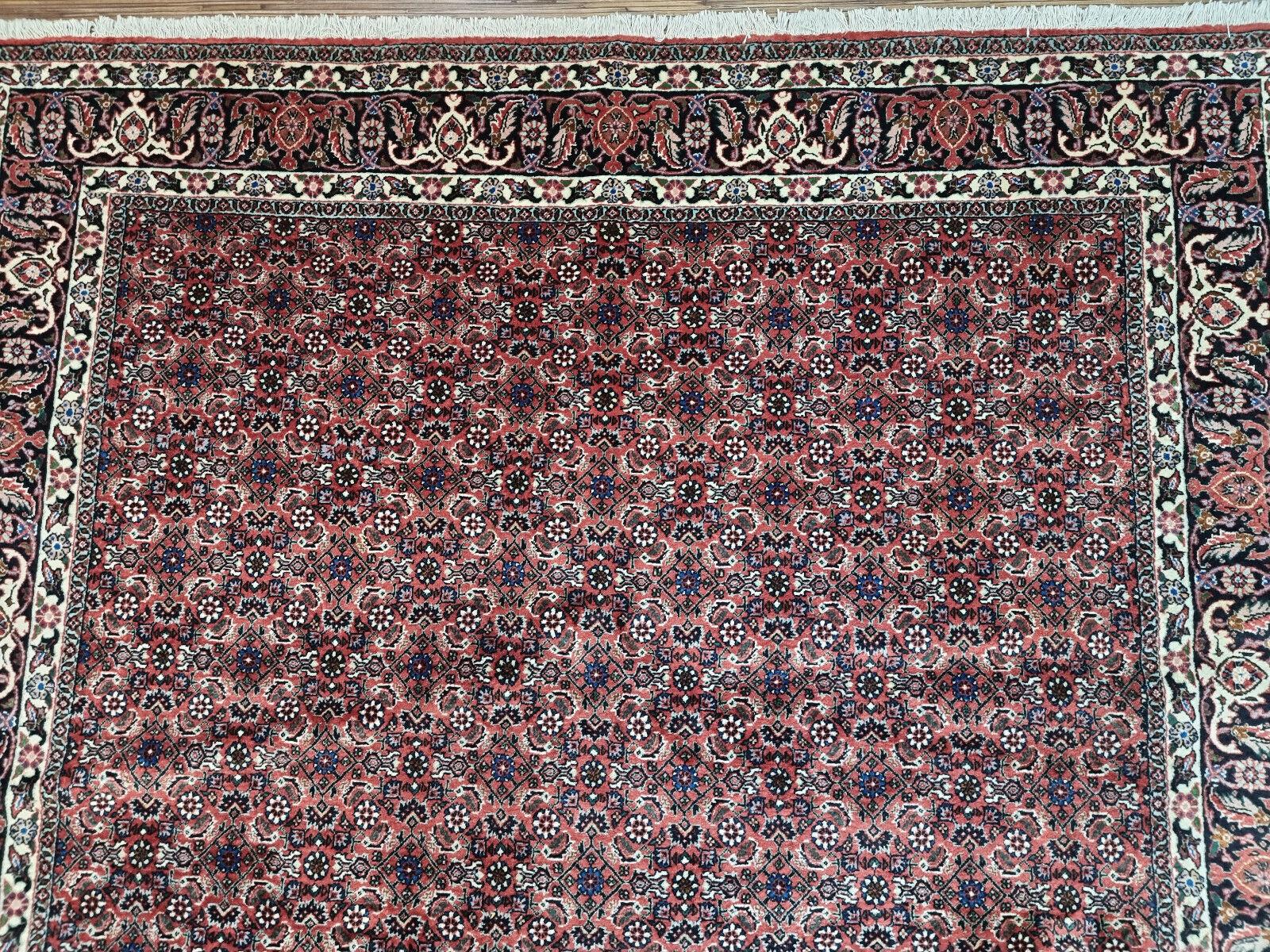 Late 20th Century Handmade Vintage Persian Style Bidjar Rug 5.7' x 7.8', 1970s - 1D95 For Sale