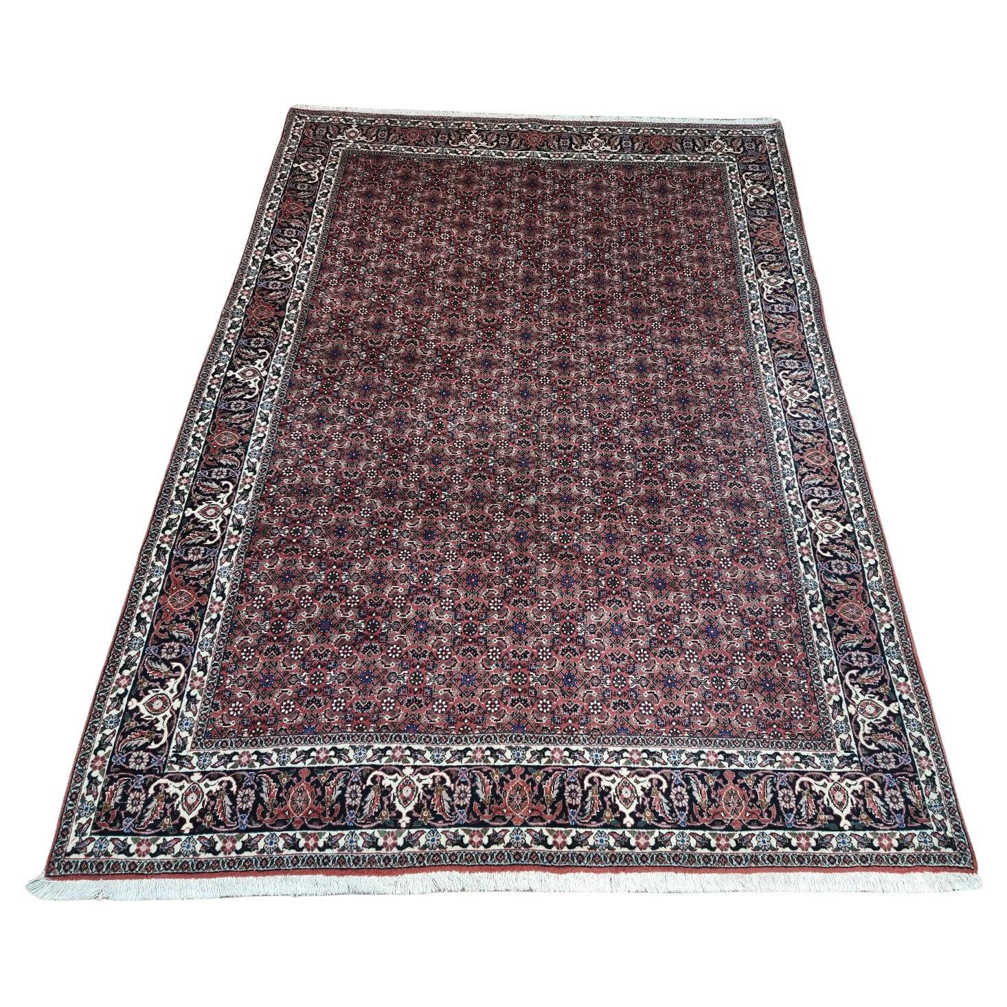 Handgefertigter Bidjar-Teppich im persischen Stil 5,7' x 7,8', 1970er Jahre - 1D95 im Angebot