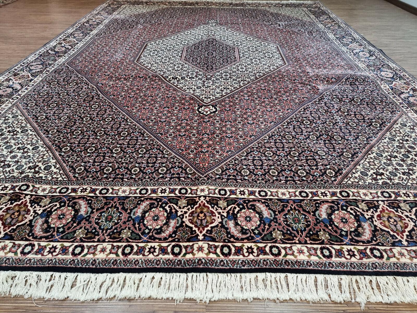 Hand-Knotted Handmade Vintage Persian Style Bidjar Rug 8.2' x 11.2', 1970s - 1D71 For Sale