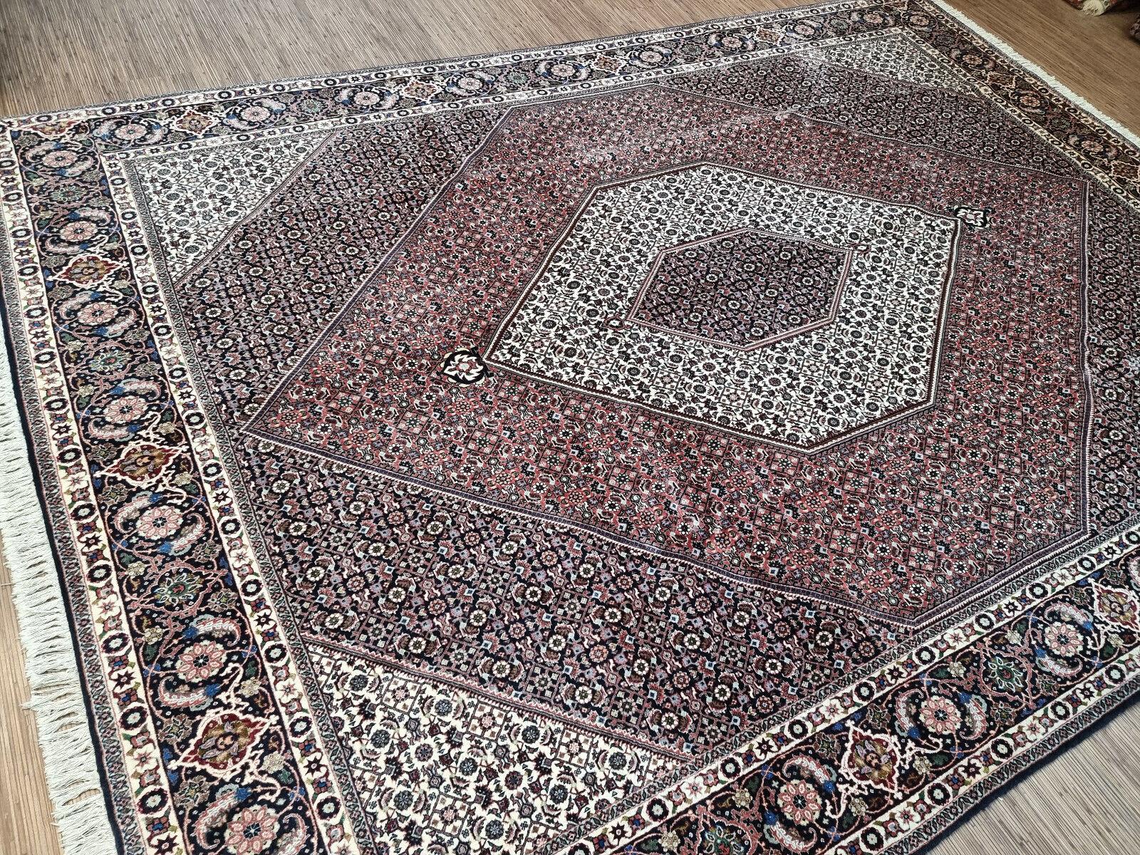 Handgefertigter Bidjar-Teppich im persischen Stil im Vintage-Stil 8.2' x 11,2', 1970er Jahre - 1D71 im Zustand „Gut“ im Angebot in Bordeaux, FR