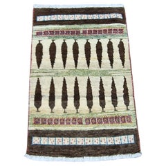 Handgefertigter Gabbeh-Teppich im persischen Stil im Vintage-Stil 1,8' x 2,8', 1980er Jahre - 1D121