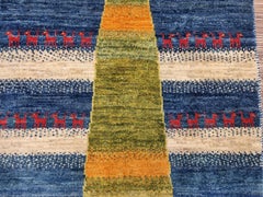Handmade Vintage Persian Style Gabbeh Rug 2.1' x 2.8', 1980s - 1D114