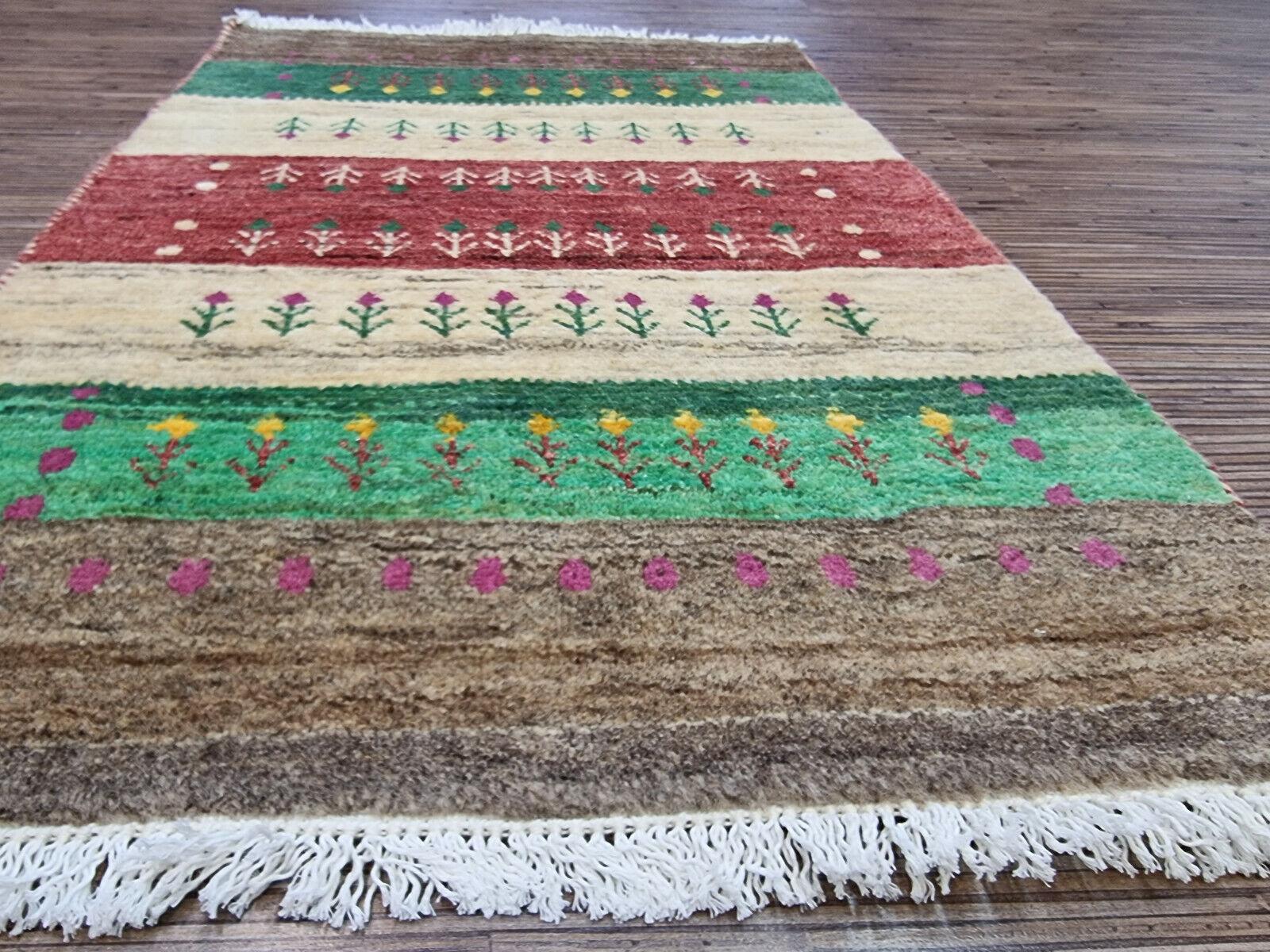 Handmade Vintage Persian Style Gabbeh Rug 2' x 3', 1980s - 1D120 For Sale 2