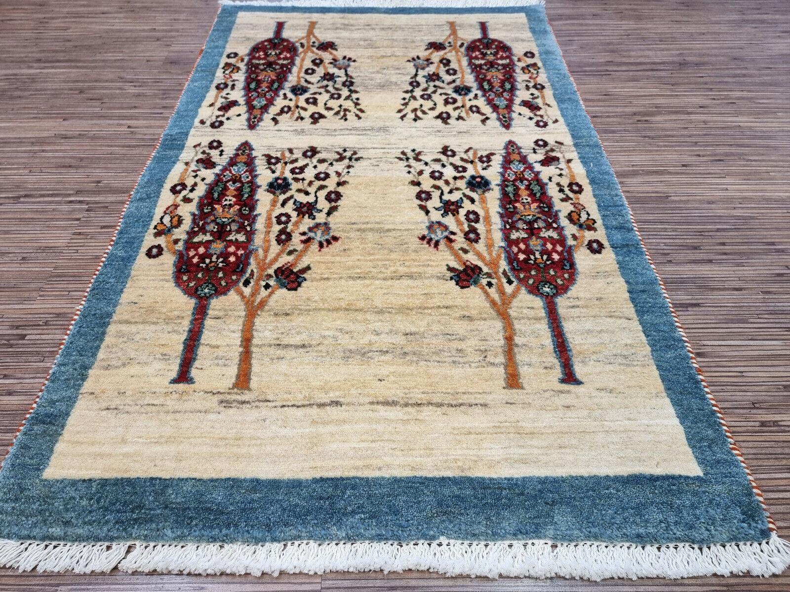 Late 20th Century Handmade Vintage Persian Style Gabbeh Rug 2.3' x 3.8', 1980s - 1D118 For Sale