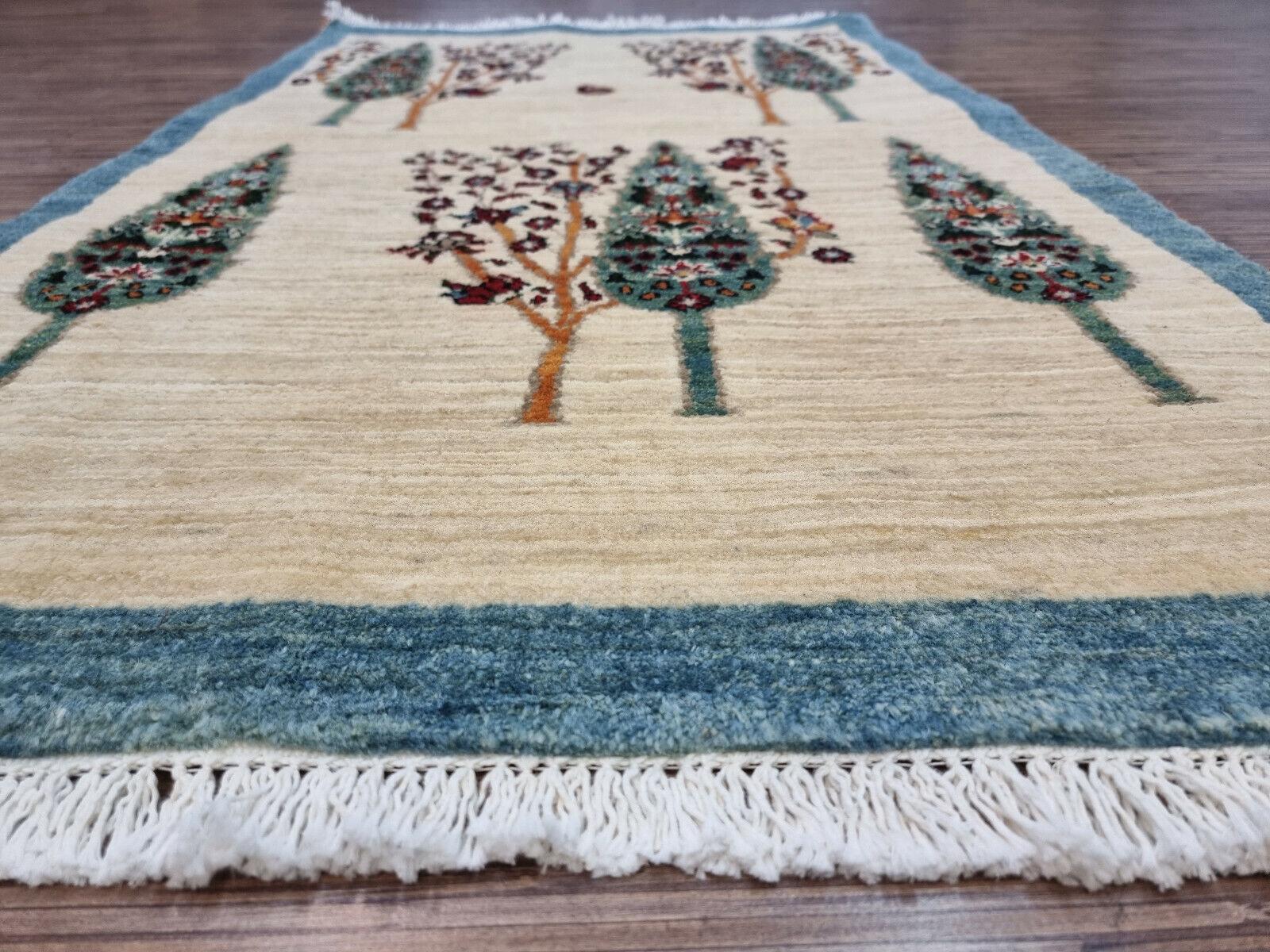 Handmade Vintage Persian Style Gabbeh Rug 2.4' x 4', 1980s - 1D117 For Sale 2