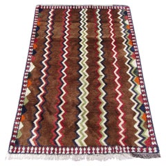 Handgefertigter Gabbeh-Teppich im persischen Vintage-Stil 3.1' x 4,5', 1970er Jahre - 1Q70