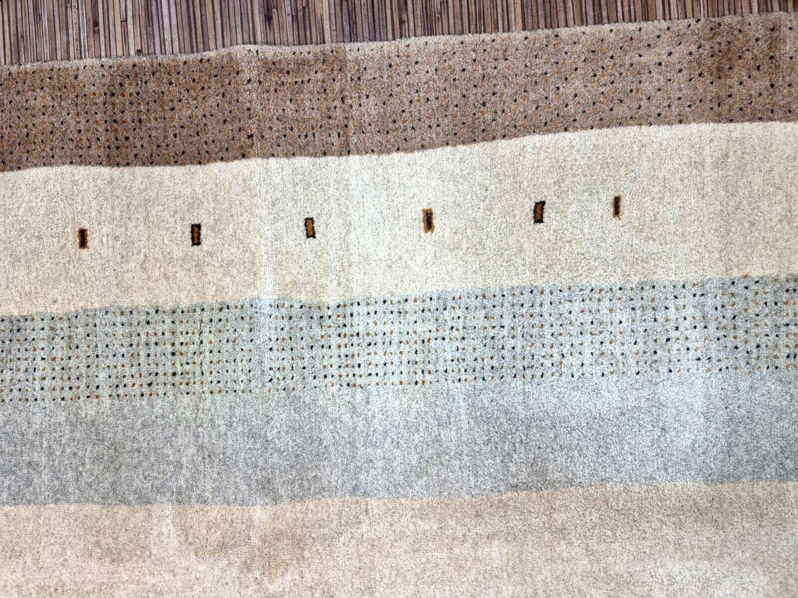 Handgefertigter Gabbeh-Teppich im persischen Vintage-Stil 4,8' x 6.3', 1970er Jahre - 1D55 im Angebot 5