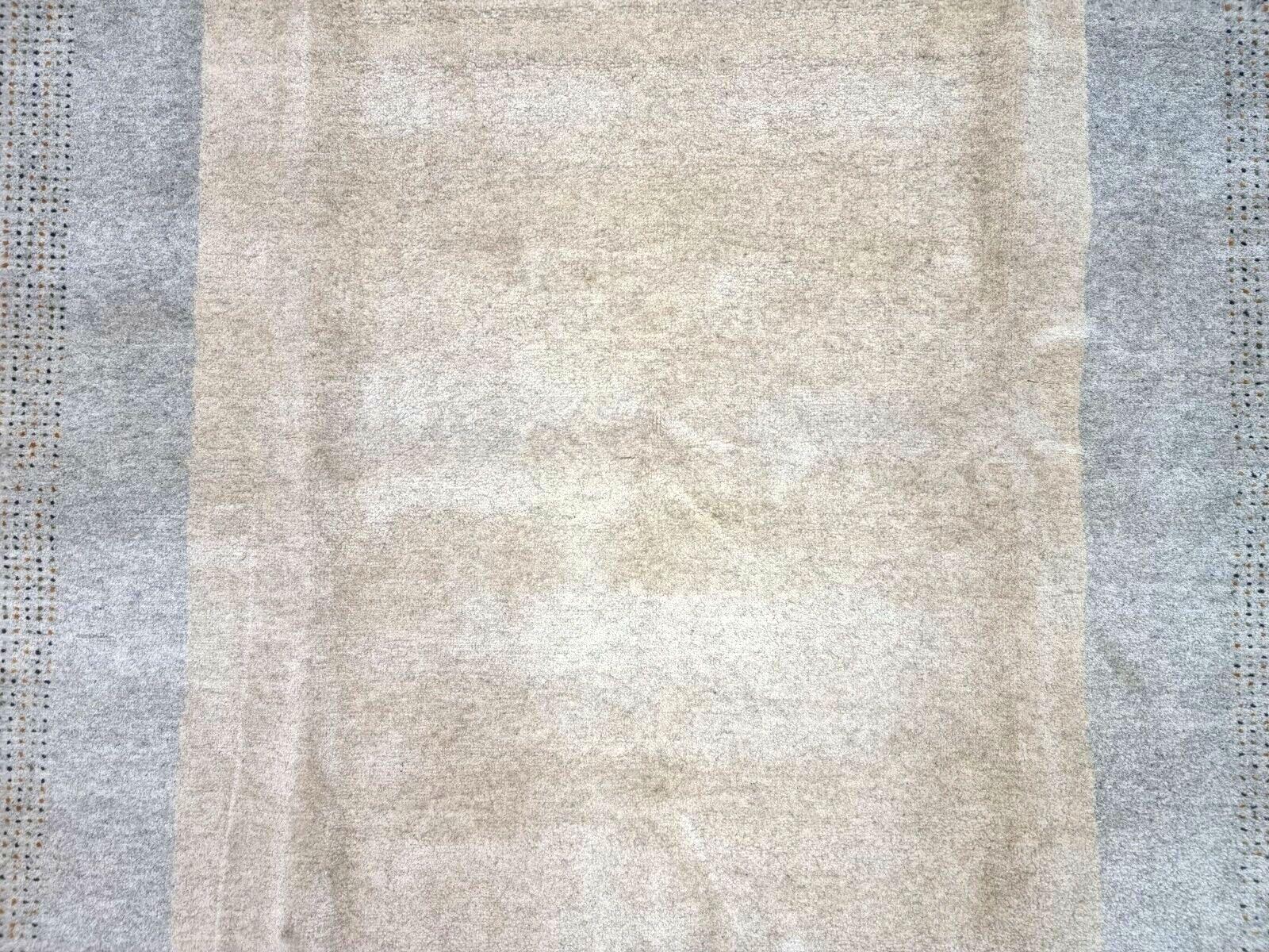 Handgefertigter Gabbeh-Teppich im persischen Vintage-Stil 4,8' x 6.3', 1970er Jahre - 1D55 im Angebot 1