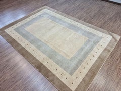 Handmade Vintage Persian Style Gabbeh Rug 5.6' x 8', 1970s - 1D61