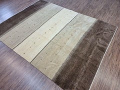 Handmade Vintage Persian Style Gabbeh Rug 5.8' x 7.9', 1970s - 1D60