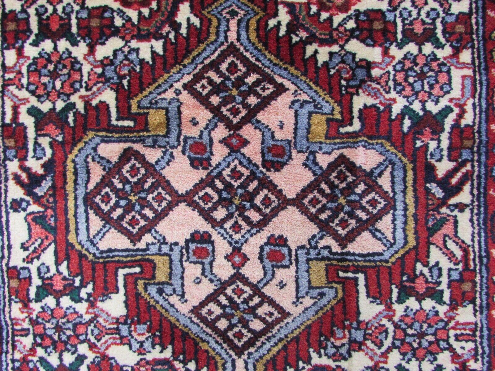 Handmade Vintage Persian Style Hamadan Long Runner Rug 2.8' x 18.8', 1970s, 1Q47 For Sale 4