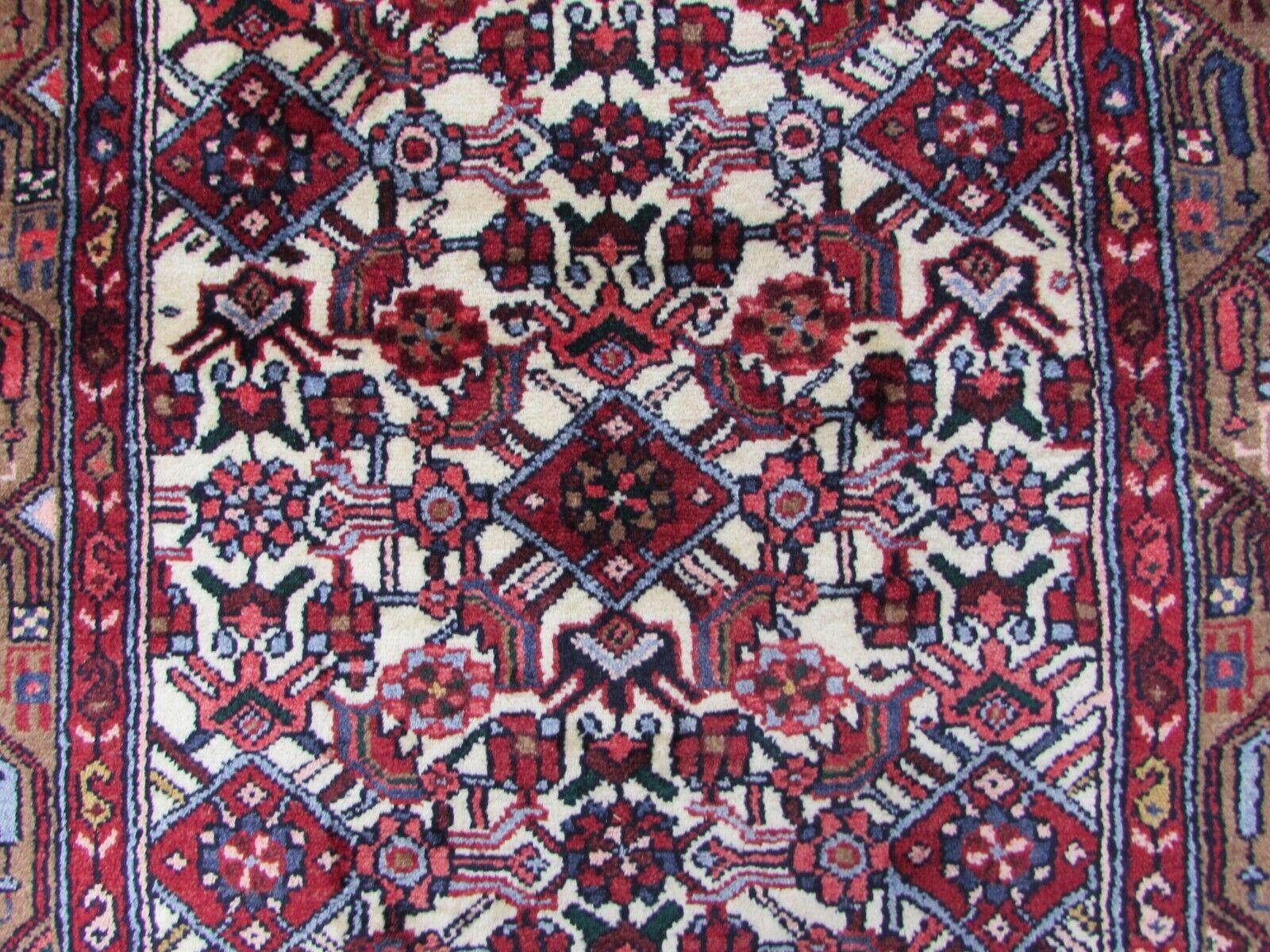 Handmade Vintage Persian Style Hamadan Long Runner Rug 2.8' x 18.8', 1970s, 1Q47 For Sale 2
