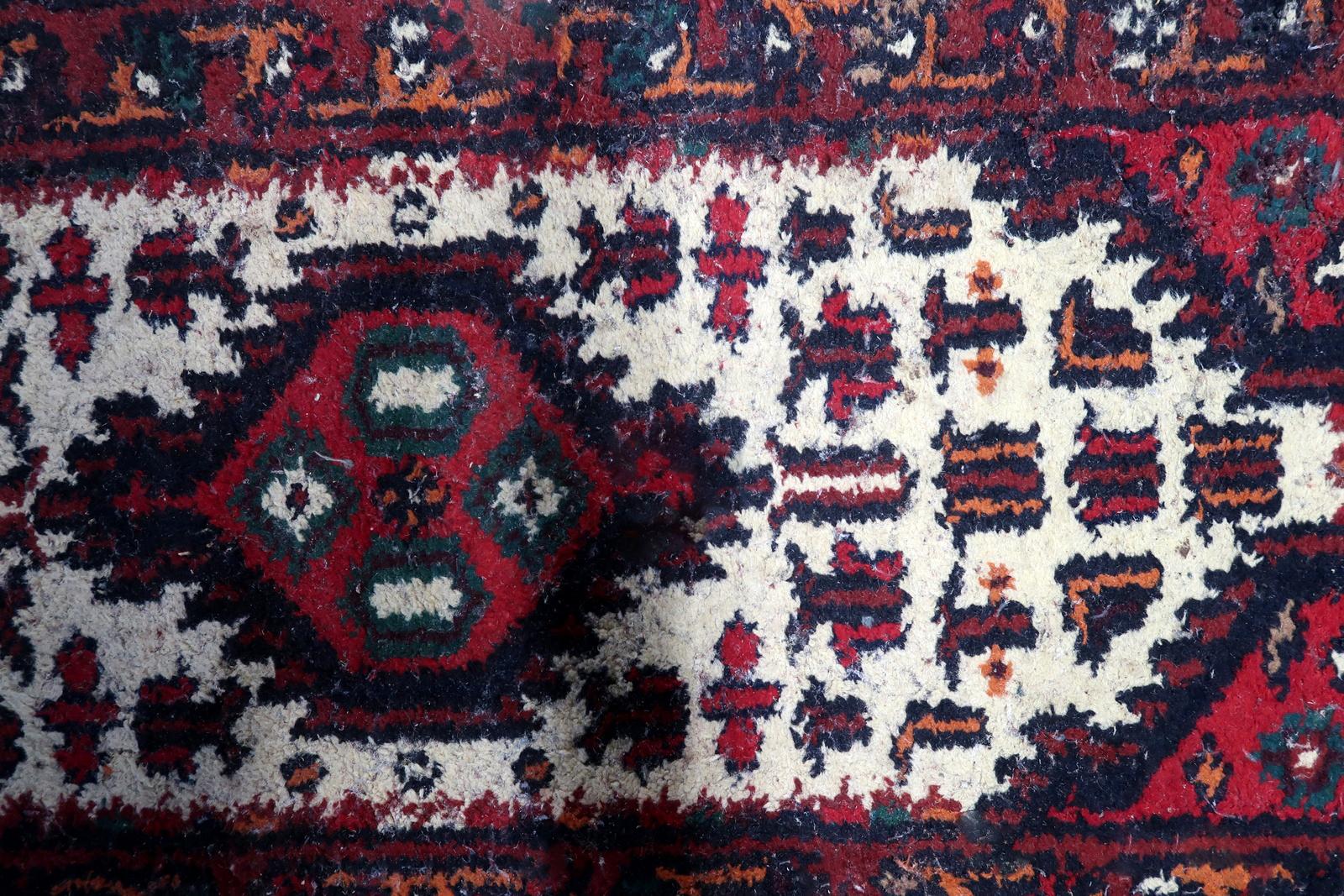Hand-Knotted Handmade Vintage Persian Style Hamadan Rug 1970s - 1C1079 For Sale
