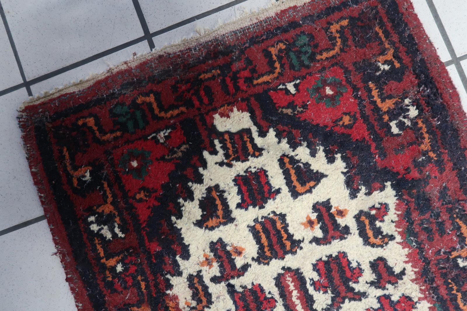 Handgefertigter Vintage- Hamadan-Teppich im persischen Stil 1970er Jahre - 1C1079 (Wolle) im Angebot