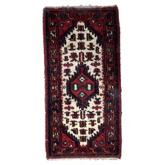 Handmade Retro Persian Style Hamadan Rug 1970s - 1C1079