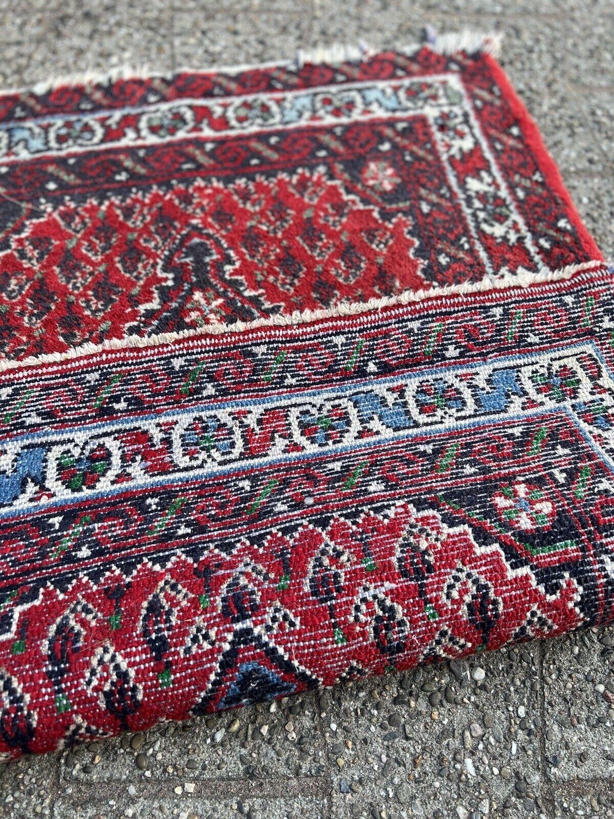 Handmade Vintage Persian Style Hamadan Rug 2.1' x 2.9', 1970s - 1S35 In Good Condition For Sale In Bordeaux, FR