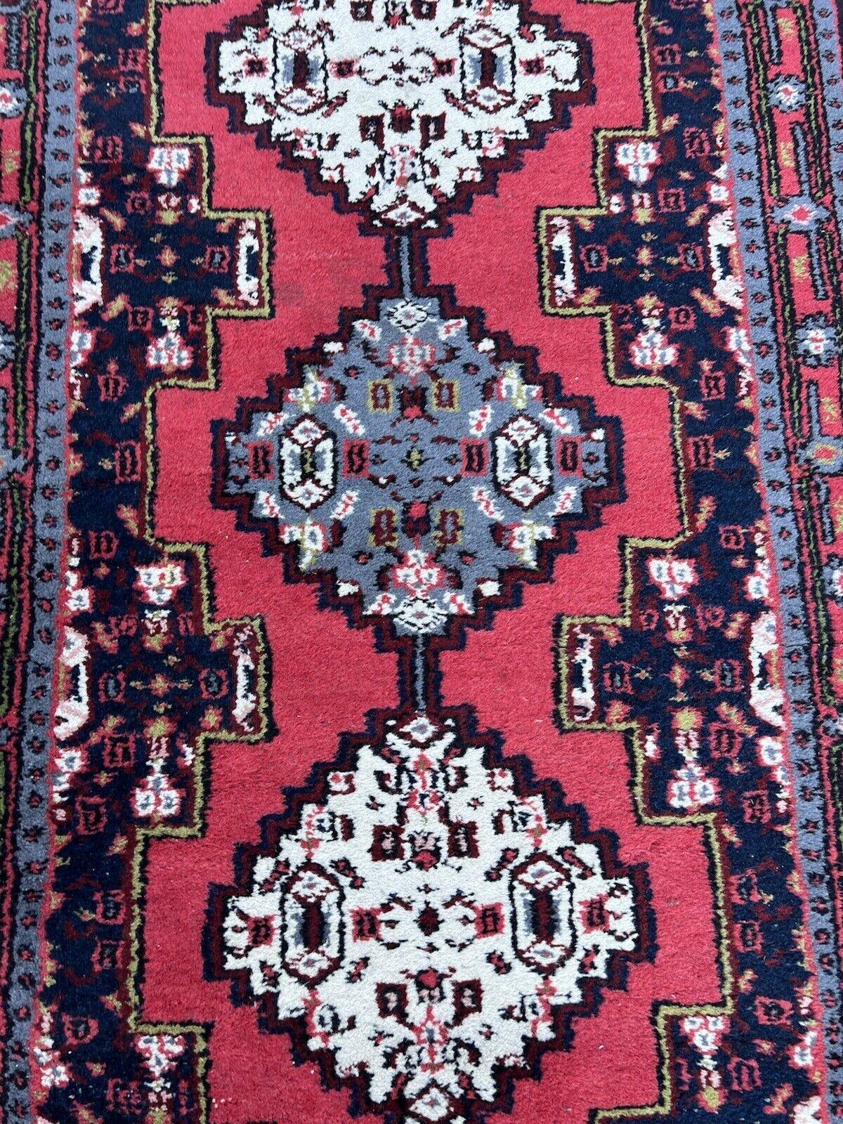 Handgefertigter Hamadan-Teppich im persischen Vintage-Stil 2.1' x 4.4', 1970er Jahre - 1S50 im Angebot 4