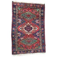 Tappeto Hamadan in stile persiano vintage fatto a mano 2,2' x 3,4', anni '60 - 1W13