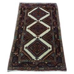 Handgefertigter Hamadan-Teppich im persischen Stil im Vintage-Stil 2,3' x 3.9', 1970er Jahre - 1D51