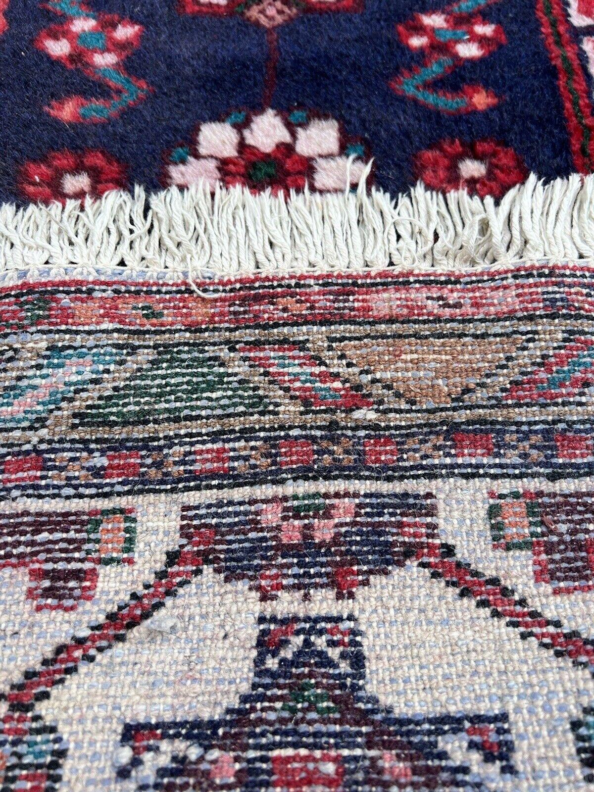 Handgefertigter Vintage-Hamadan-Teppich im persischen Stil 2,3' x 4', 1970er Jahre - 1S58 im Angebot 5