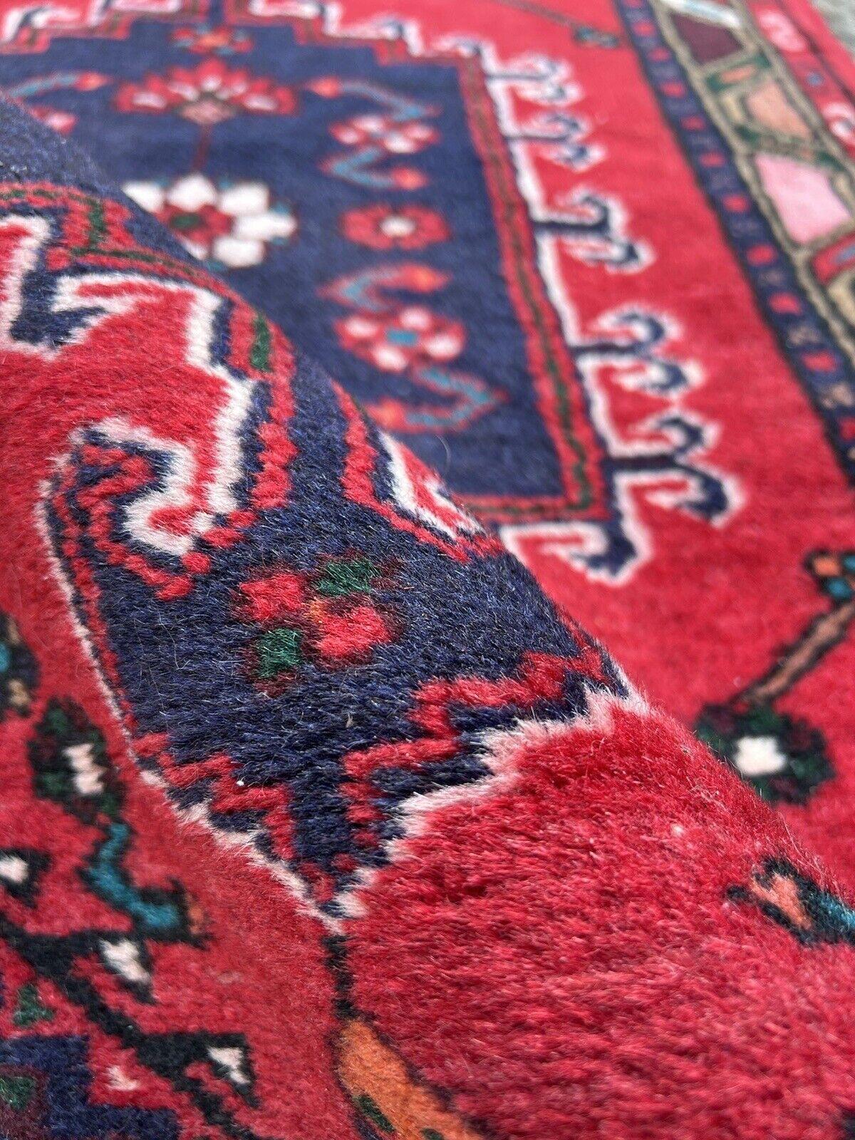 Handgefertigter Vintage-Hamadan-Teppich im persischen Stil 2,3' x 4', 1970er Jahre - 1S58 im Angebot 1