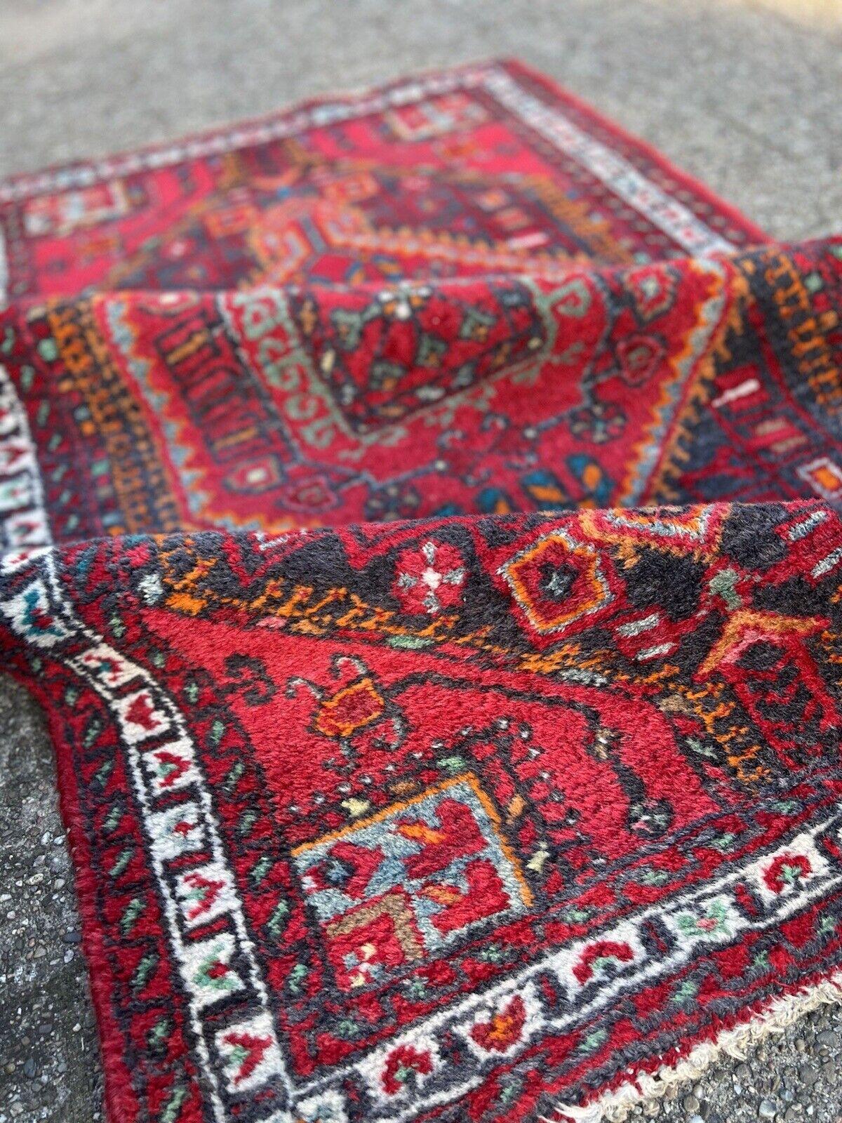 Handmade Vintage Persian Style Hamadan Rug 2.7' x 4.3', 1970s - 1S60 For Sale 5