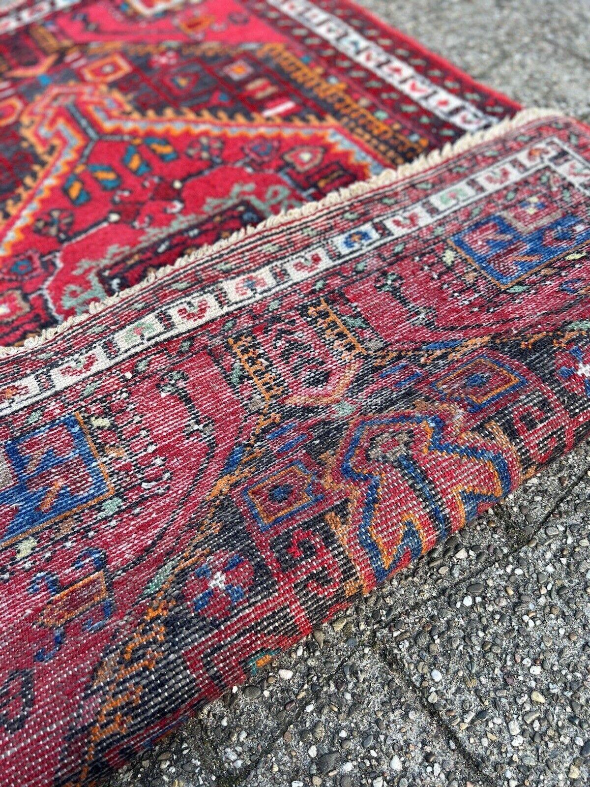 Handgefertigter Hamadan-Teppich im persischen Stil 2,7' x 4,3', 1970er Jahre - 1S60 im Angebot 3