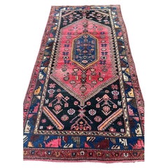Handmade Vintage Persian Style Hamadan Rug 3.4
 x 5.2
, 1970s - 1S64