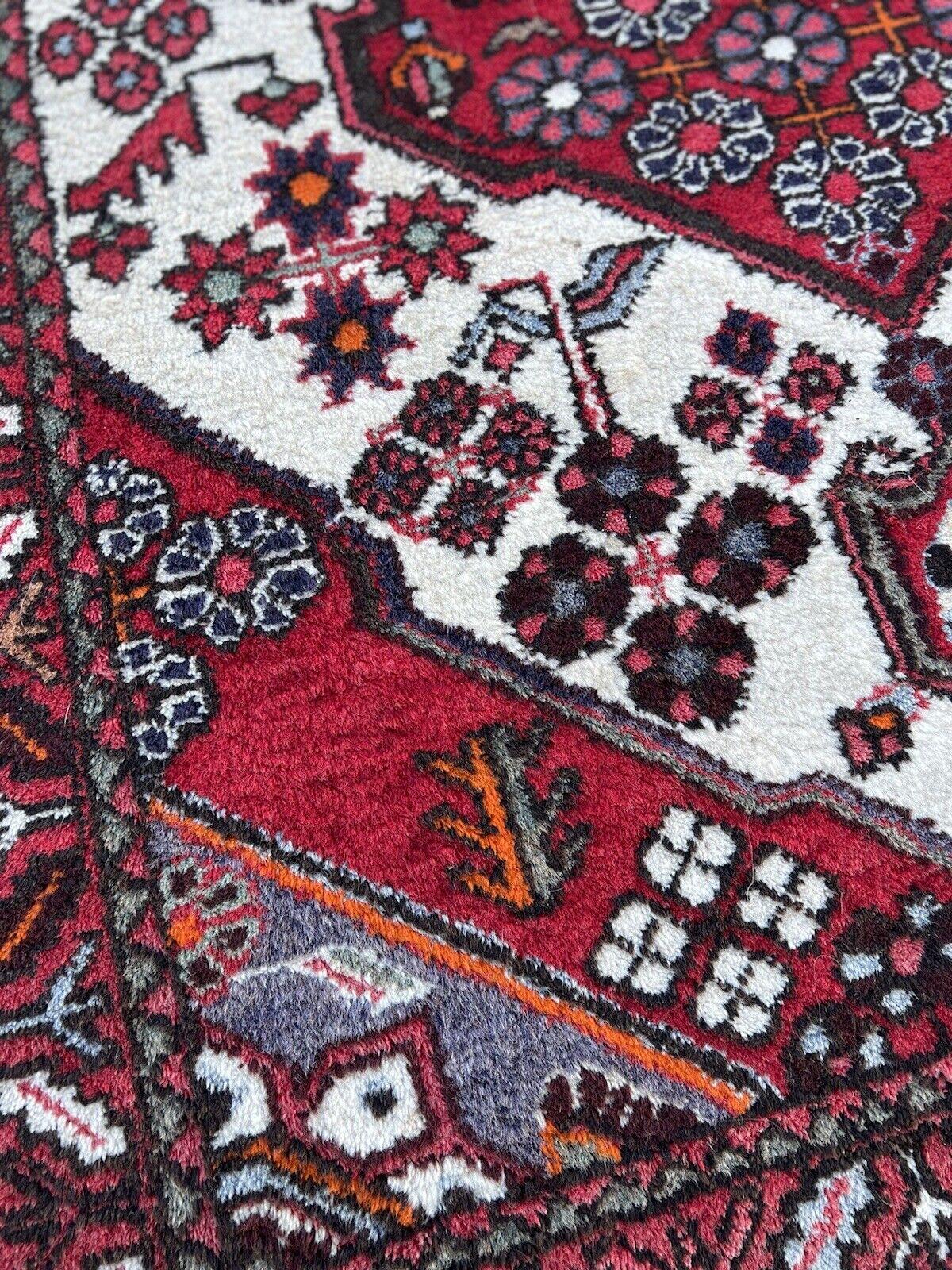 Handgefertigter Hamadan-Teppich im persischen Vintage-Stil 3.4' x 5.2', 1970er Jahre - 1S65 im Angebot 2