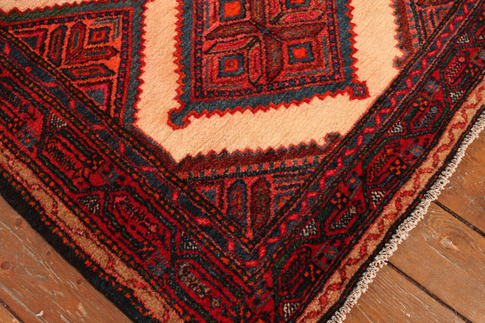 Handmade Vintage Persian Style Hamadan Rug 3.5' x 5.5', 1970s - 1T28 In Good Condition For Sale In Bordeaux, FR