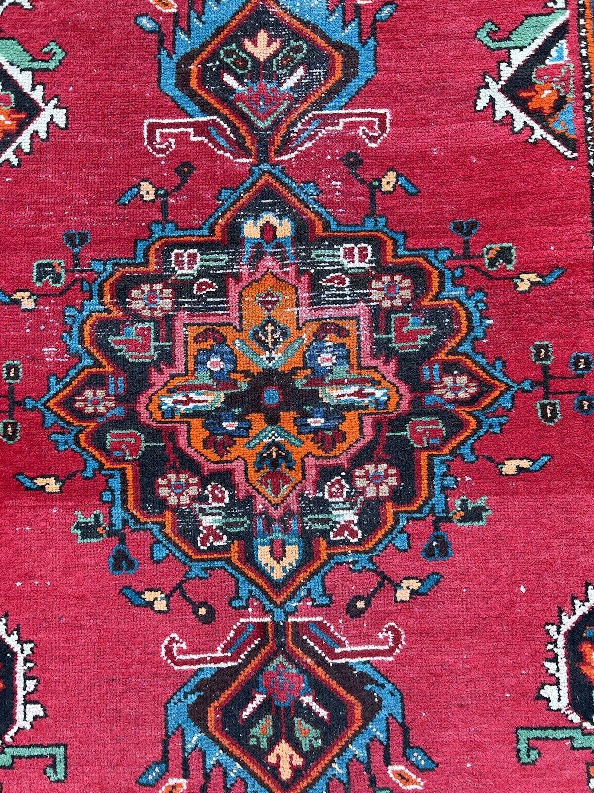 Handgefertigter Hamadan-Teppich im persischen Stil 3,8' x 6,6', 1950er Jahre - 1S48 im Angebot 6