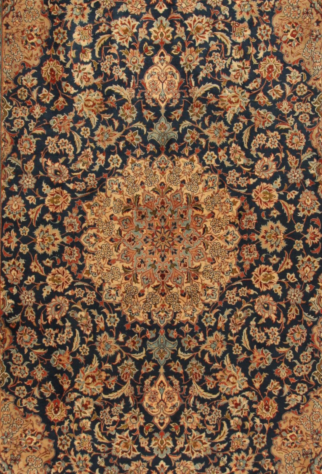 Handmade Vintage Persian Style Isfahan Rug 9.5' x 15', 1970s - 1T29 For Sale 6