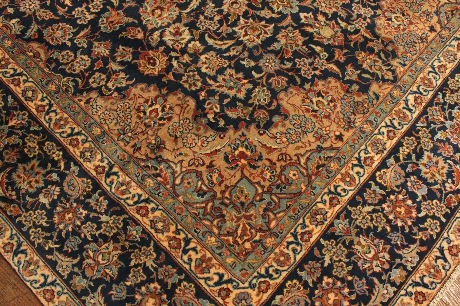 Handmade Vintage Persian Style Isfahan Rug 290cm x 458cm (9.5’ x 15’)

Step back in time with this exquisite Handmade Vintage Persian Style Isfahan Rug, a luxurious artifact from the 1970s. Crafted with meticulous attention to detail, this woolen