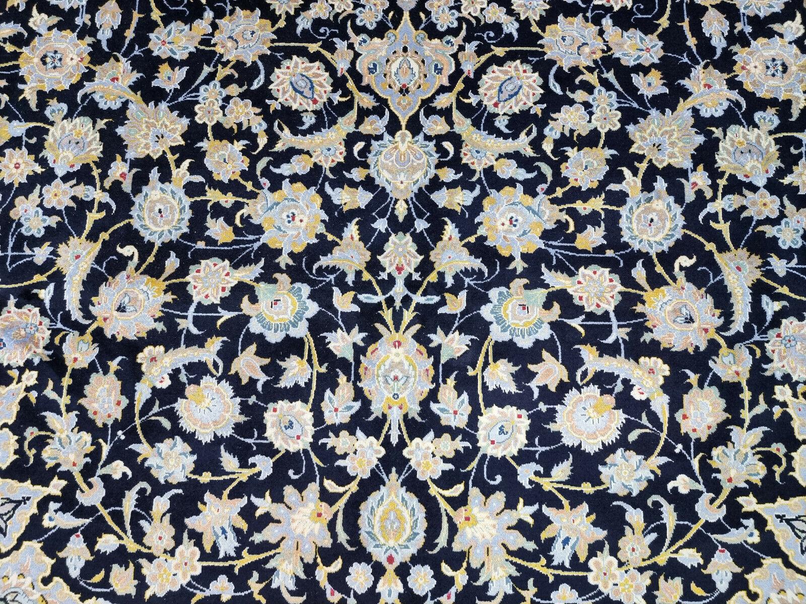 Handgefertigter Kashan Oversize-Teppich im persischen Vintage-Stil 10.1' x 14.4', 1970er Jahre - 1D69 im Angebot 3