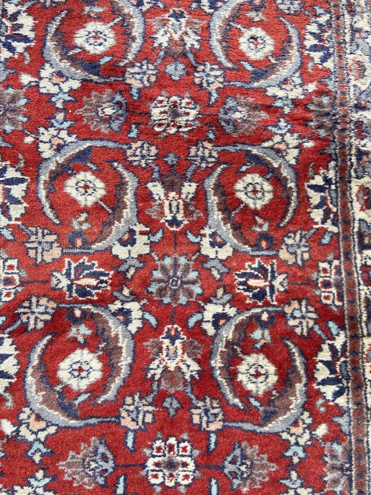 Handgefertigter Kashan-Teppich im persischen Vintage-Stil 1,5' x 3.7', 1970er Jahre - 1S21 im Angebot 2