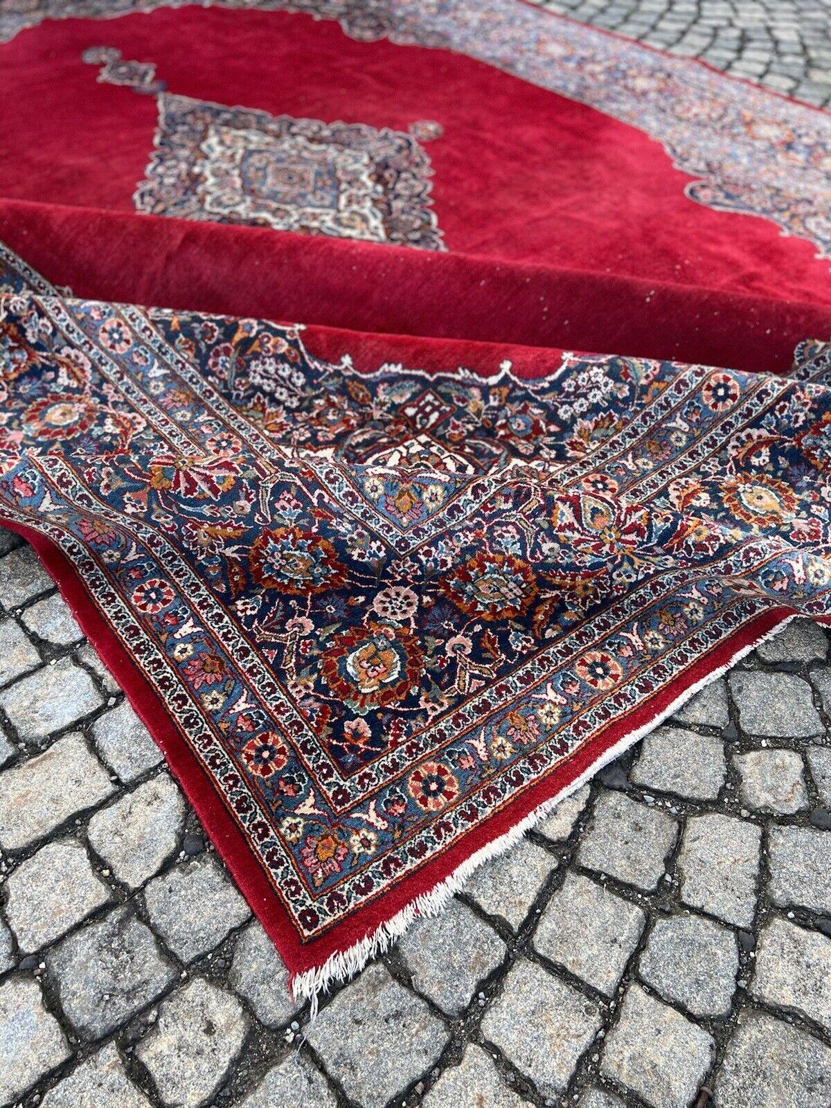 Handmade Vintage Persian Style Kashan Rug 9.3' x 12.7', 1960s - 1S39 2