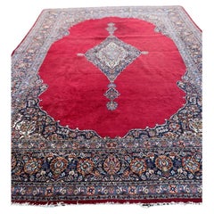 Handmade Vintage Persian Style Kashan Rug 9.3' x 12.7', 1960s - 1S39