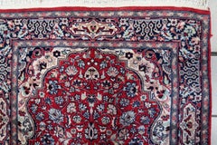 Handmade Vintage Persian Style Kashan Runner Rug 2.4' x 5.8, 1960s - 1C1107