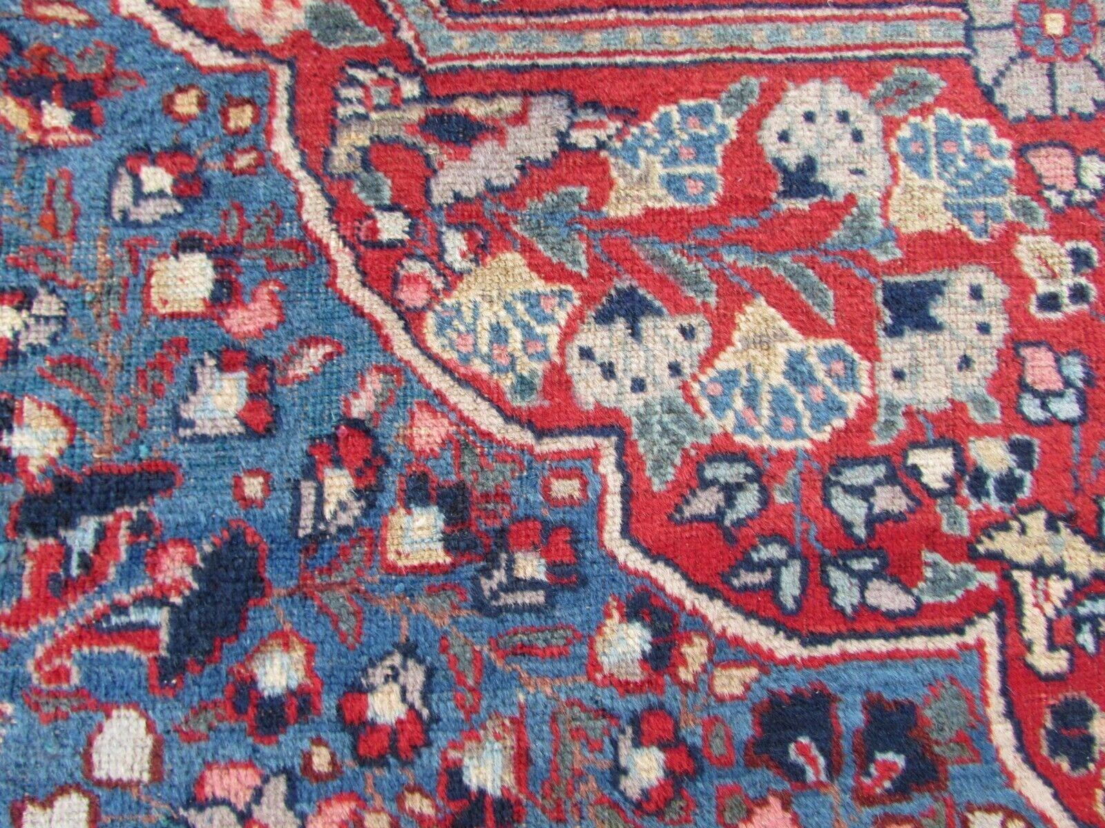 Hand-Knotted Handmade Vintage Persian Style Kazvin Rug 9.3' x 12.3', 1970s - 1Q68 For Sale