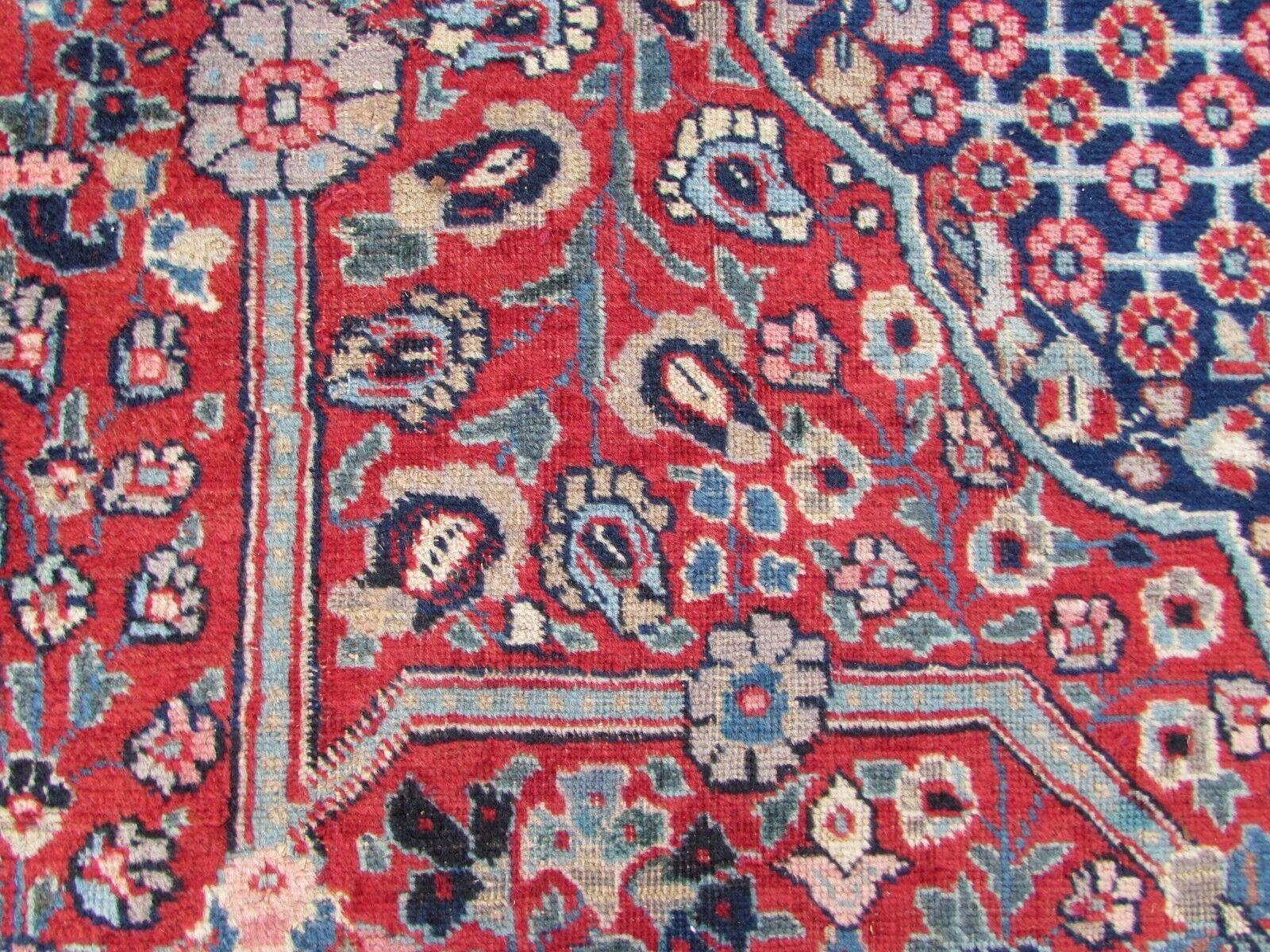 Wool Handmade Vintage Persian Style Kazvin Rug 9.3' x 12.3', 1970s - 1Q68 For Sale
